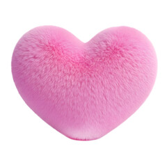 Soft pink heart-shaped pillow