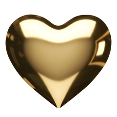 Polished gold heart