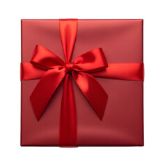 Elegant red gift box with bow