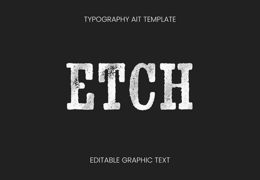 White Distressed Paint Scratch Text Effect Stone Texture Font