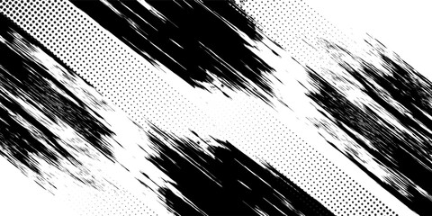 Vector striped pattern, grunge stripe seamless background, black and white brush strokes. grungy stripes. EPS 10