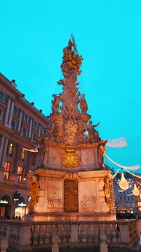 Vienna, Austria - December 12, 2024: St. Stephen's Cathedral at christmas season, Domkirche St. Stephan, Medieval Roman Catholic place of worship in Vienna, Austria.