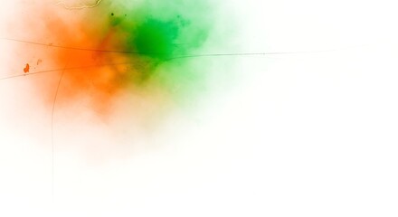 Vibrant abstract background with orange and green hues