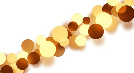 Golden bokeh background with circles