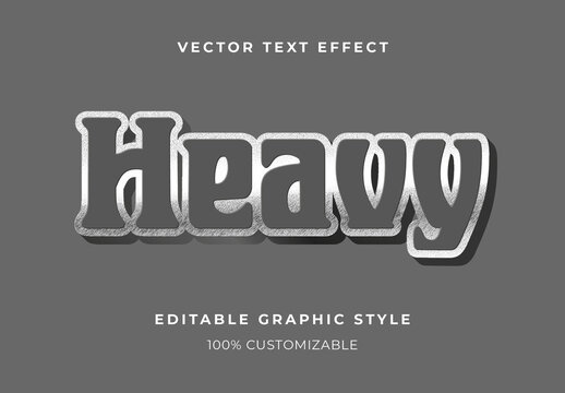 Gray And Silver Metallic Steel Text Effect Bold Chrome Font