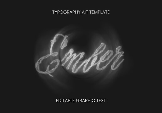 Smoke Swirl Text Effect