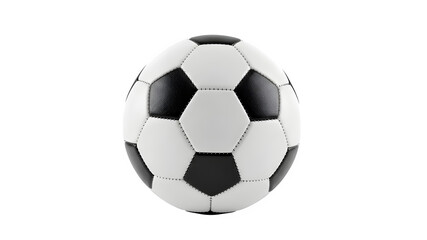 Fototapeta premium Classic black and white soccer ball isolated on a dark background