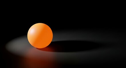Orange Sphere on Dark Background