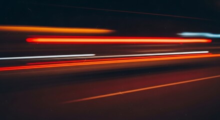 Light trails on a dark road