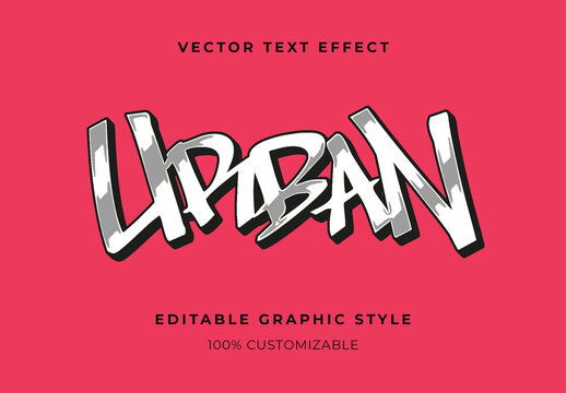 White Graffiti Tag Text Effect 3D Paint Urban Font