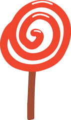 A single red lollipop on a stick © aiphoto 