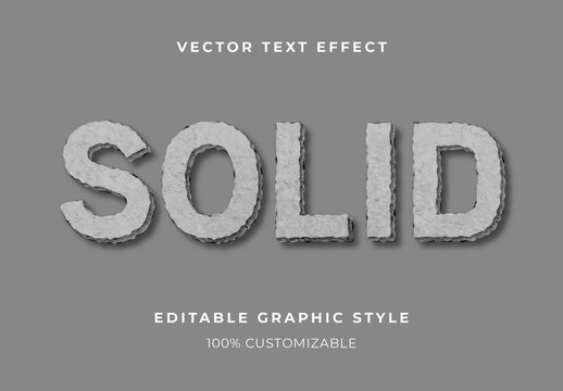 Light Gray Engraved Concrete Text Effect Rock Rugged 3D Font