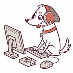 Gamer Dog Streamer 1