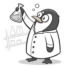 Scientist Penguin Lab Worker