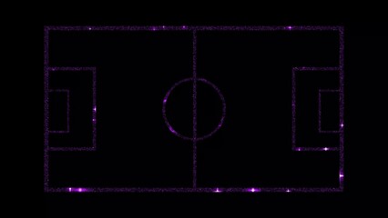 Purple Silhouette of a Soccer Field with Glowing Dots sports © MD NURNABI
