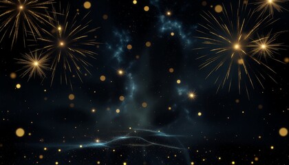 New Year's Eve background with fireworks in the sky