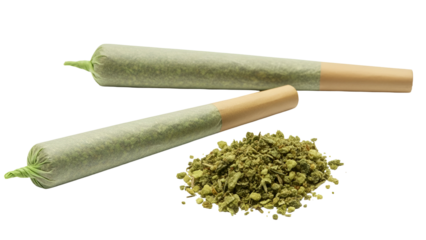 Handcrafted cannabis joints and bud