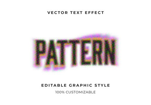 Black Liquid Halftone Text Effect Dotted Retro Bold Font