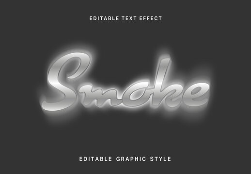 White Smoke Text Effect Glow Mist Script Font