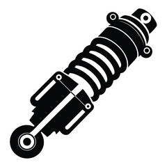 motorcycle shock absorber line art silhouette vector illustration