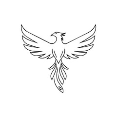 Elegant bird in flight