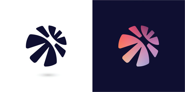 circle arrow logo circular icon, abstract people group community movement symbol, women children parent teen global social networking sign