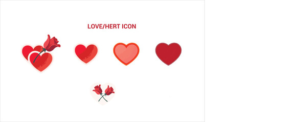 Heart Love Icon, Minimal Valentine Romance Symbol