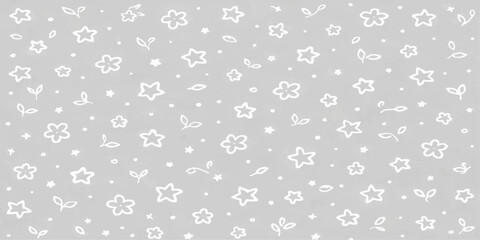 Vector seamless floral pattern with vintage pink flowers, hearts, and stars for fabric, paper, and textile design. Red love heart seamless pattern illustration. Cute romantic pink hearts background  © Jharna Akter