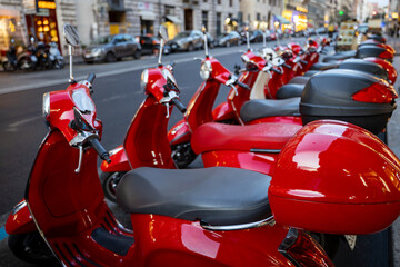 Vespa scooter rental in the city.