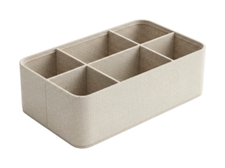 Fabric organizer box with compartments offers a practical solution for decluttering and neatly storing various items in any home or office space.