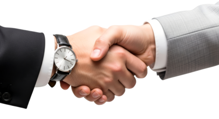 Professional handshake between two individuals symbolizes a new agreement, successful partnership, and future collaboration in business.