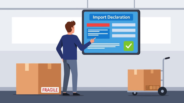 Seamless import declaration process using digital customs forms for efficient global trade and