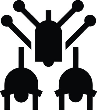 intrusion detection system ids silhouette vector illustration on transparent background