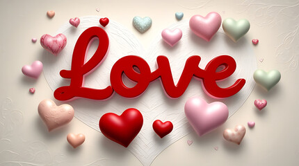 Romantic Valentine&rsquo;s Day Celebration with Loving Couple and Warm Red Aesthetic