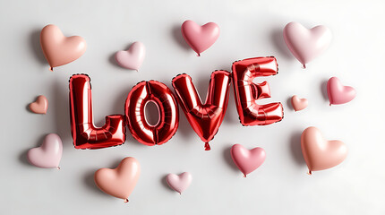 Romantic Valentine&rsquo;s Day Celebration with Loving Couple and Warm Red Aesthetic