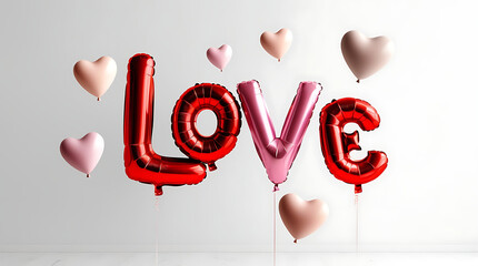 Romantic Valentine&rsquo;s Day Celebration with Loving Couple and Warm Red Aesthetic