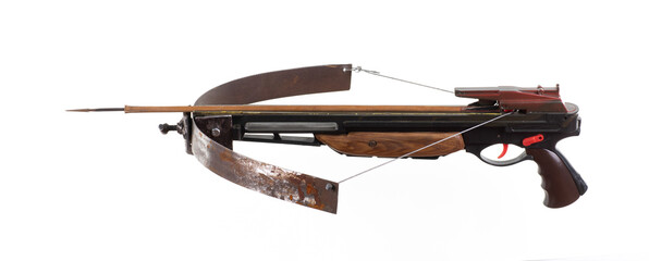 Hunting crossbow isolated on white background