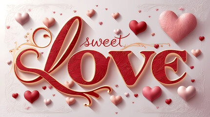 Romantic Valentine&rsquo;s Day Celebration with Loving Couple and Warm Red Aesthetic