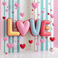 Romantic Valentine&rsquo;s Day Celebration with Loving Couple and Warm Red Aesthetic