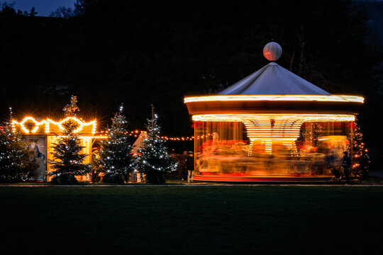 Man&egrave;ge Carrousel de nuit pose longue