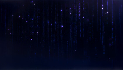 Digital Symphony: A mesmerizing display of abstract digital rain, an ethereal dance of light and data. Perfect for futuristic concepts and technological themes.