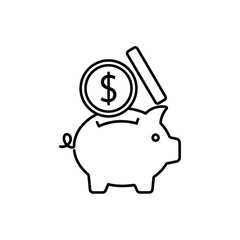 Obraz premium Financial Savings and Investment Concept with Piggy Bank and Coin Illustration