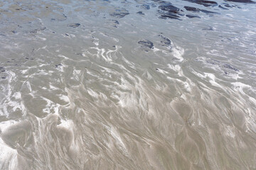 Abstract patterns formed in beach sand