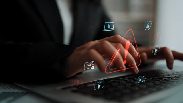 Cybersecurity threat alert protects data. Cyber security threat alert prevents access, alert warns breach, defends system, and cyber security threat alert identifies risk. Marrow
