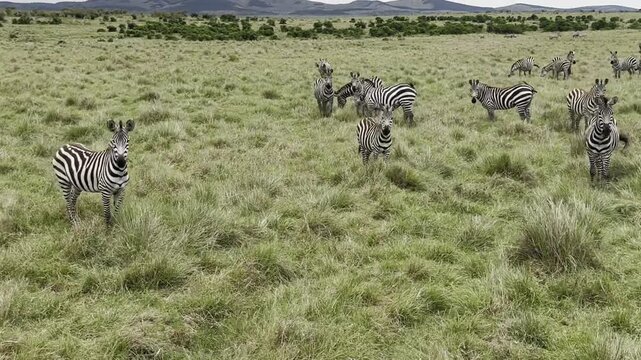 A zebra running across the Masai Mara plains, capturing speed, energy, and the raw freedom of wildlife in Africa.