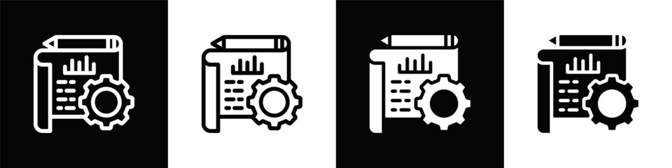 Fototapeta premium Prototype Icon With Black And White Background