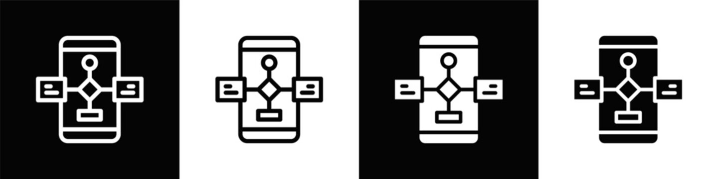 Wireframes Icon With Black And White Background