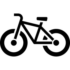 Minimal Road Bicycle Icon Line Art Cycling Symbol for Sport and Travel Design Vector