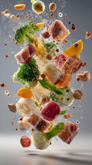 An Appealing Presentation Of Nutritious Dish With Assorted Fresh Ingredients And Vibrant Colors