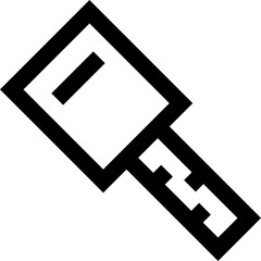 Key icon. Black key silhouette vector illustration isolated on white background